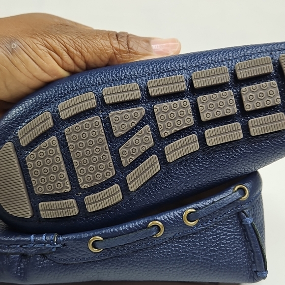 Janie And Jack Boy Connor Navy Leather New Driving Shoes Dress Kid Size 10 - Picture 14 of 15